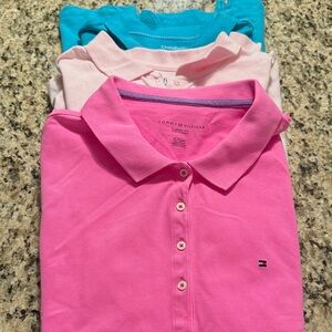 Tommy Hilfiger Kids Pink Polo Shirt Trio